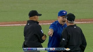 CLE@TOR: Gibbons gets thrown out in the 8th inning