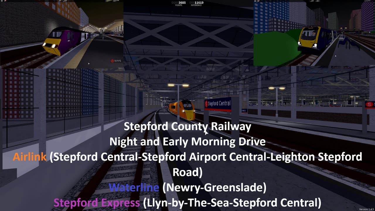 Stepford County Railway 1 4 5 Night Early Morning Drive Airlink Waterline And Express Youtube - roblox scr secrets of the waterline by eddie s adventures