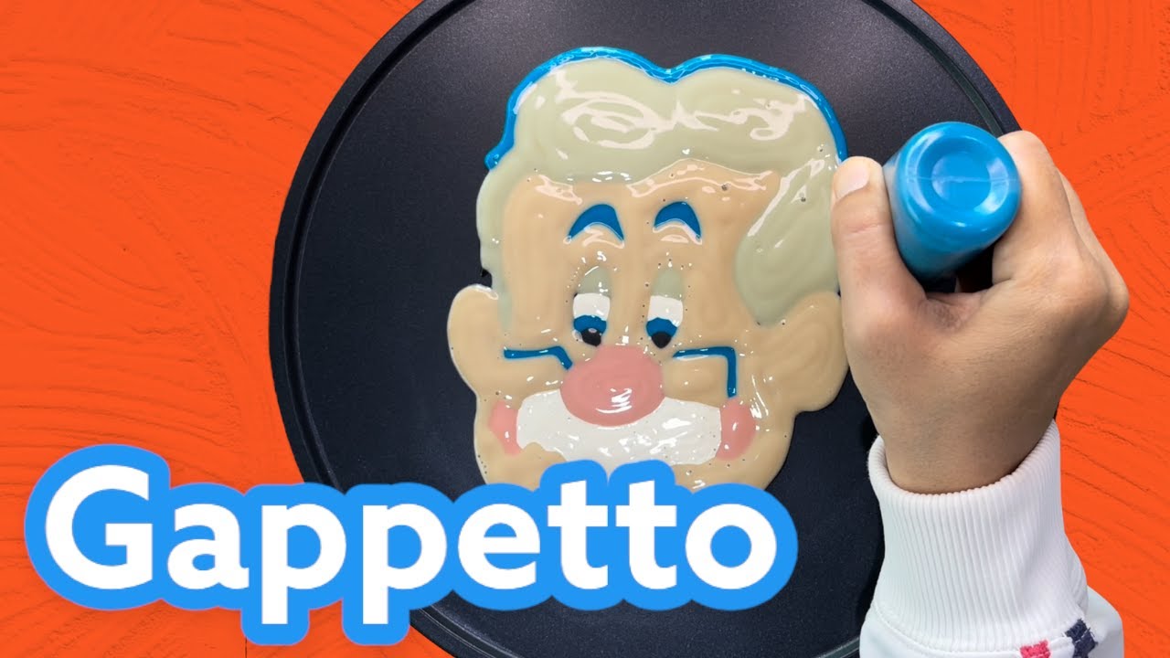 Geppetto Disney, Pancake Art I Rainbow Pancake Art YouTube