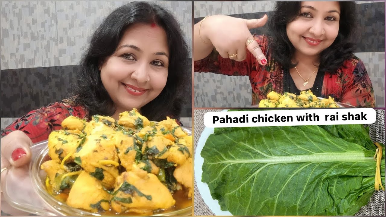 Pahadi chicken recipe/ Chicken With Rai Shak/ Authentic Chicken Curry /Healthy Chicken recipe