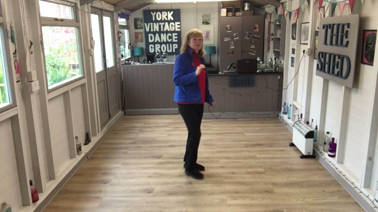 Diagonal Stroll Dance Demonstration & Instruction by York Vintage Dance Group