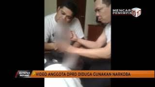 This is a video of a DPRD member suspected of using drugs.