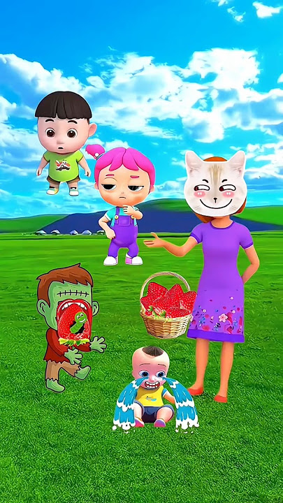 Zombie Dikasi Strawberry Busuk #shortvideo #cartoon #kartun #funny #animasi #comedy #animation