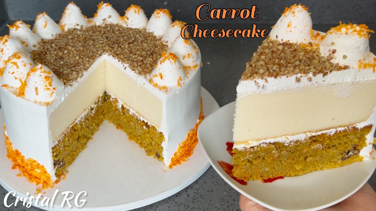 Carrot Cheesecake / Receta pastel zanahoria con cheesecake 