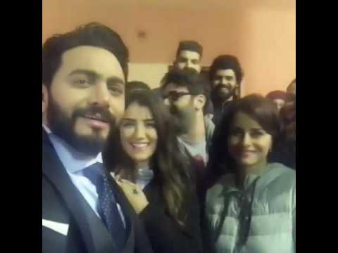 تامر حسنى يحتفل بعيد ميلاد الفنانة نور