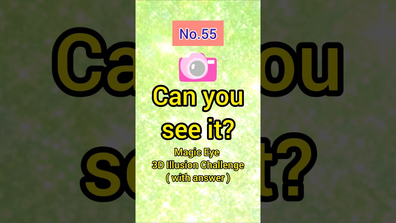 Can you see it⁉️ Only Pros can see it❗Magic eye 3D illusion challenge❗stereogram No.55