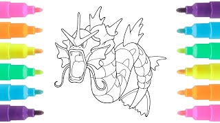 Pokémon coloring pages Gyarados I fun pokemon coloring book pages