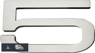 Atlas Homewares PGN5 SS 4 Inch Paragon House Number 5 Stainless Steel