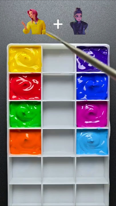 KPop Demon Hunters Colormixing 15 #satisfying #colormixing #kpopdemonhunters #myidol