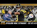 STEELERS WIN 3 STRAIGHT AND ARE 6-2! STEELERS BEAT GIANTS 26-18! Steelers vs Giants Game Reactions