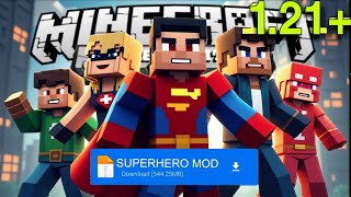 Superhero Mod For Minecraft Pe 1.21+ || Download media file link in description screenshot 4