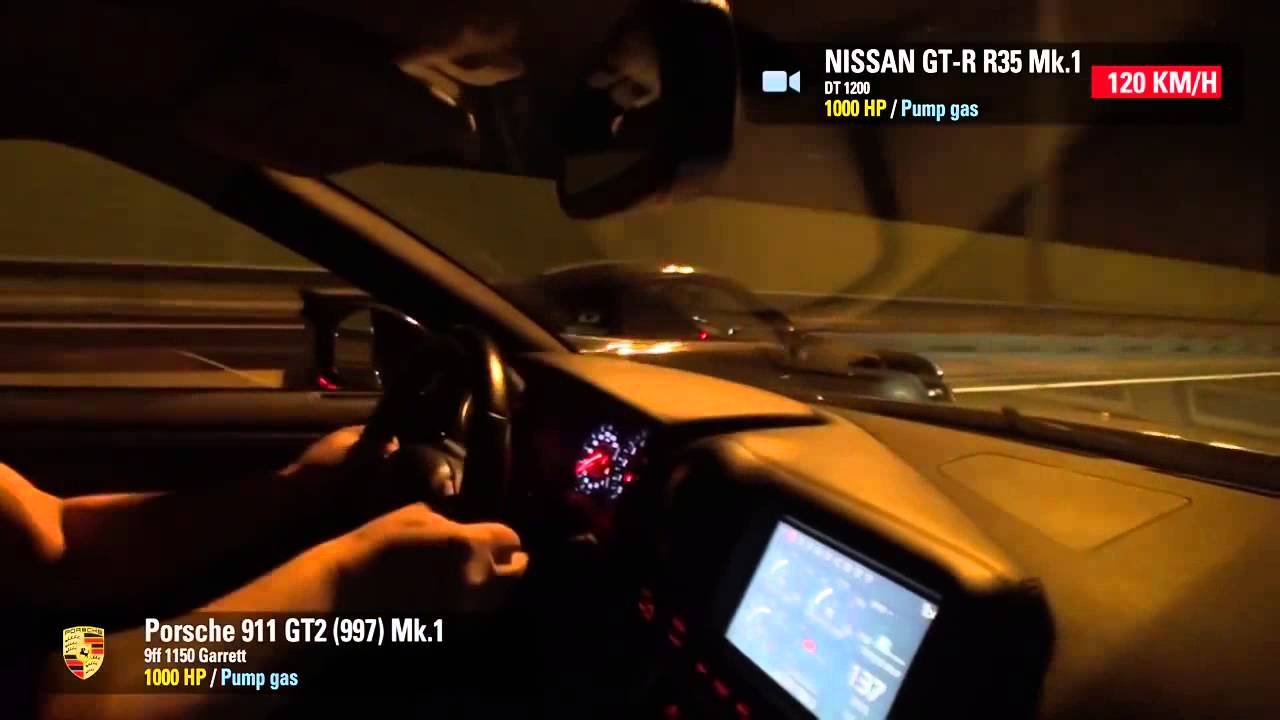 9FF Porsche 911 GT2 1000hp - Nissan GT-R R35 1000hp - YouTube