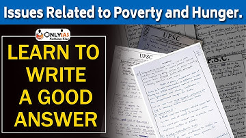 Issues Related to Poverty and Hunger | 60 Days Free Mains Answer Writing | OnlyIAS