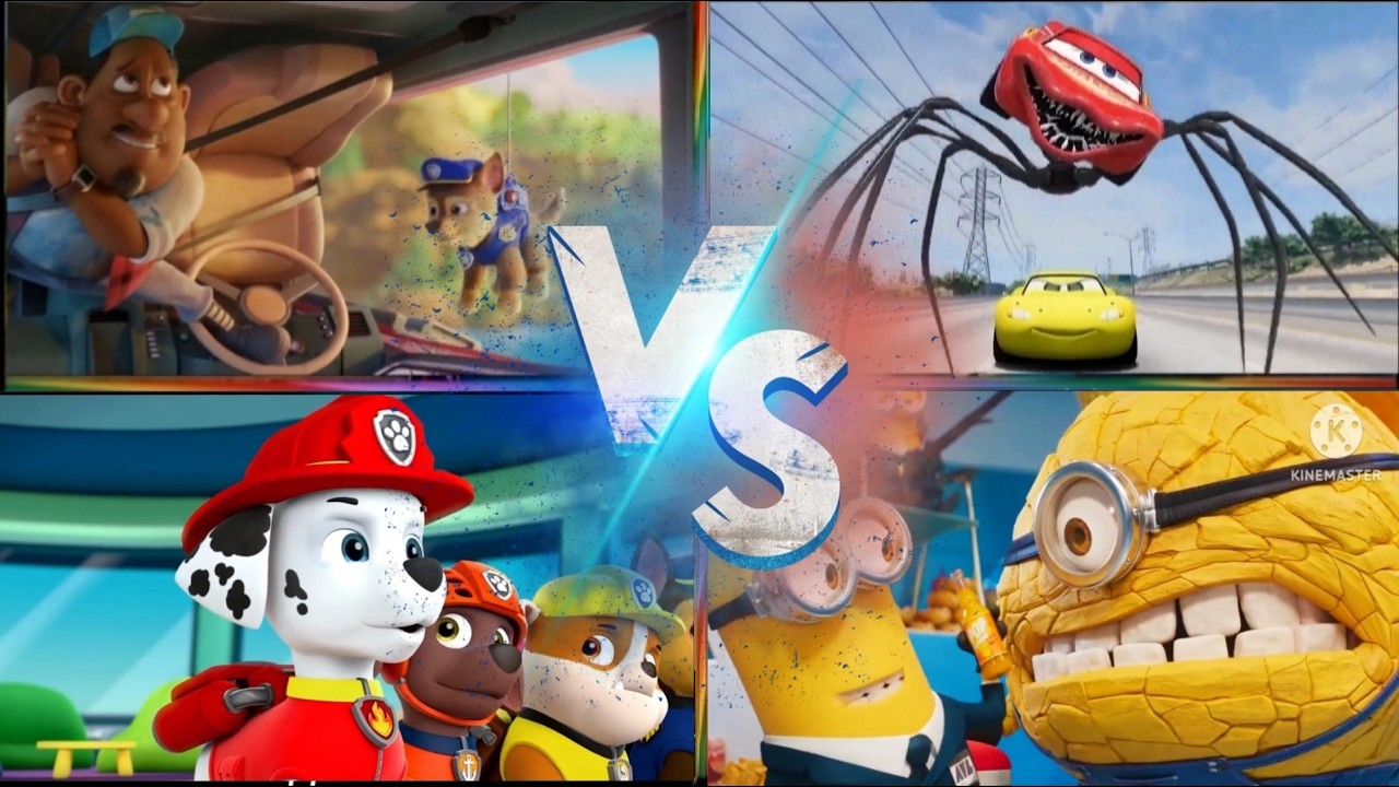 BRAINROT COFFIN DANCE PAW PATROL🆚️MEGA MINIONS🆚️PAW PATROL🆚️PAW PATROL-TILES HOP EDM RUSH