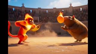 Fire monkey🔥 versus water kapibara🫧