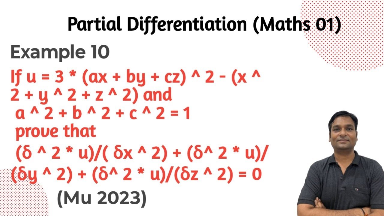 Example 10:- Partial Differentiation - YouTube