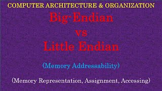 CAO || Memory Addressability | Little-Endian vs Big-Endian Assignment