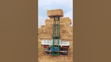 Wheat straw bale packaging truck artifact, 12-volt or 24-volt battery-driven straw