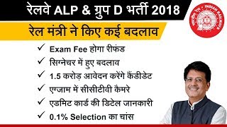 RRB Railway Update: Exam Fee Refund of Group D & ALP, Technician: signature, Applicant, Admit Card