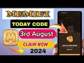 MemeFi 3rd August Secret Code| MemeFi Withdraw Update|