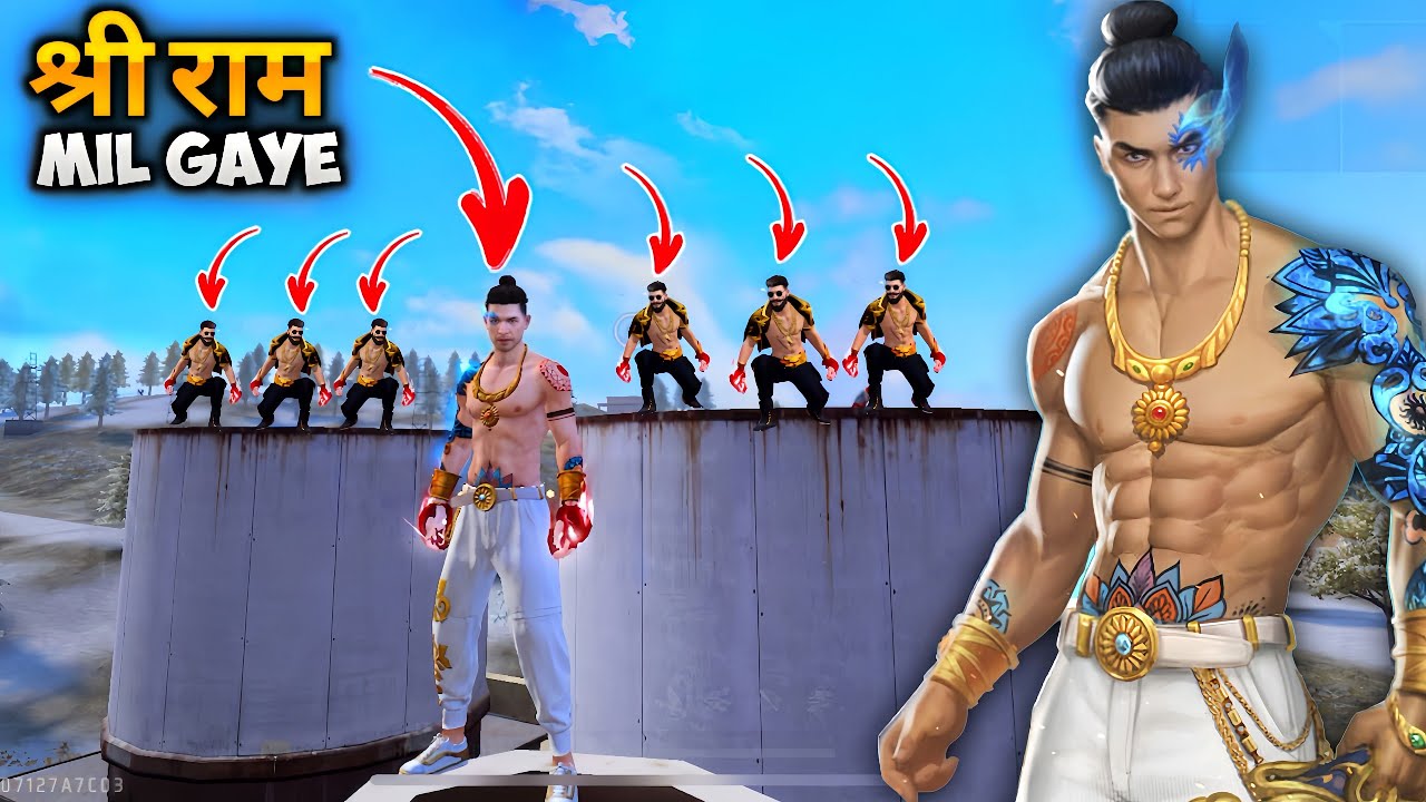 श्री राम Mil Gaye❤️New "DIVINE WARRIOR"Bundle Look Like Shree Ram😍18 Kills Solo Vs Squad : Free Fir