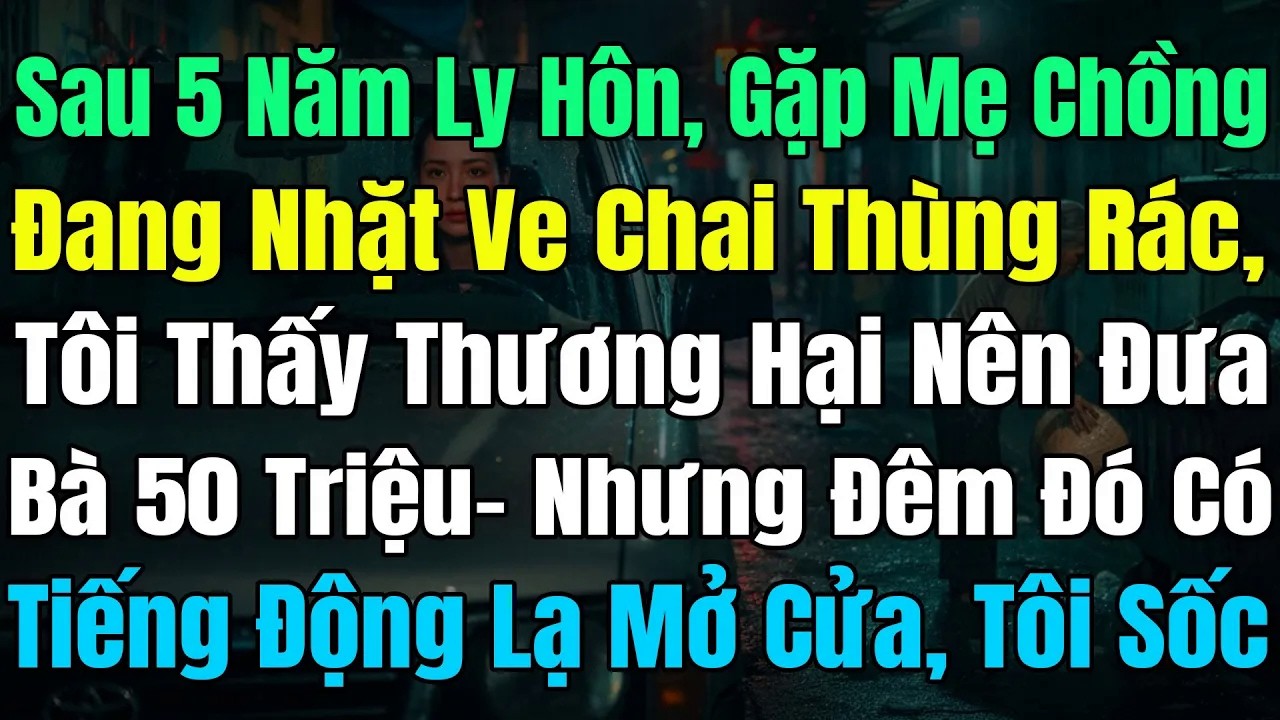 Sau 5N Ly Hôn Gặp Mẹ Chồng Đang Nhặt Ve Chai Thùng Rác Tôi Thương Hại Đưa Bà 50 Triệu Nhưng Đêm Đó