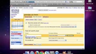 Google Apps at SU:  Calendar - Sharing