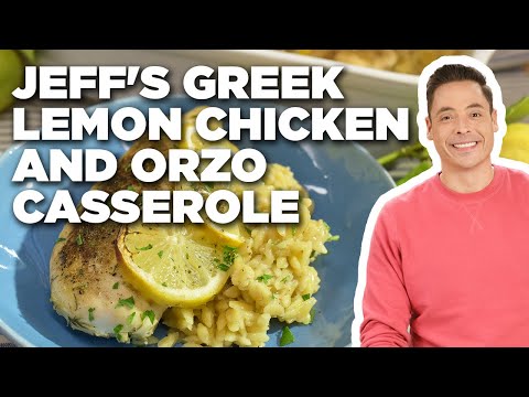 Jeff Mauro's Greek Lemon Chicken and Orzo Casserole | The Kitchen | Food Network