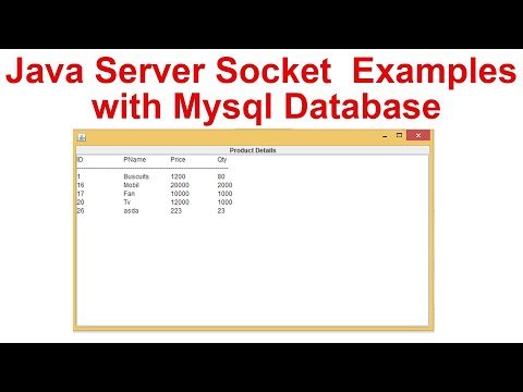 Java Socket  Examples with MysqlDatabase