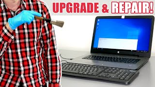 My FIRST laptop DEEP CLEANING [4K] (HP 17-y004nf)