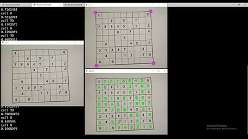 Python opencv sudoku solver with Tensorflow