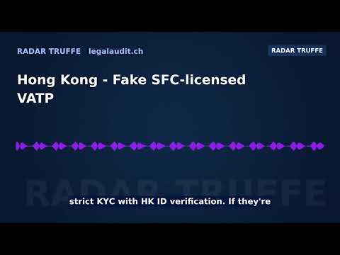 Hong Kong — Fake SFC-licensed VATP