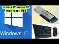 Install windows 10 desktop computer with usb without using the mouse except keyboard shortcut