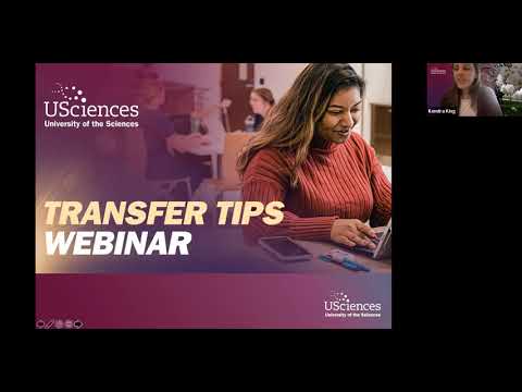 USciences Transfer Tips Webinar: Making the Most of Your Transfer Experience