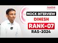 RAS 2024 Rank 7 - Dinesh 🎉 Heartiest Congratulations | Samyak IAS #ras #ras2024