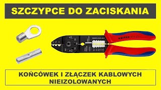 📌 Dobre szczypce do zagniatania końcówek i złączek kablowych nieizolowanych Knipex 97 21 215 C