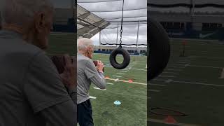 98-Year-Old Grandpa Just Took on a Tire Challenge 😳🔥