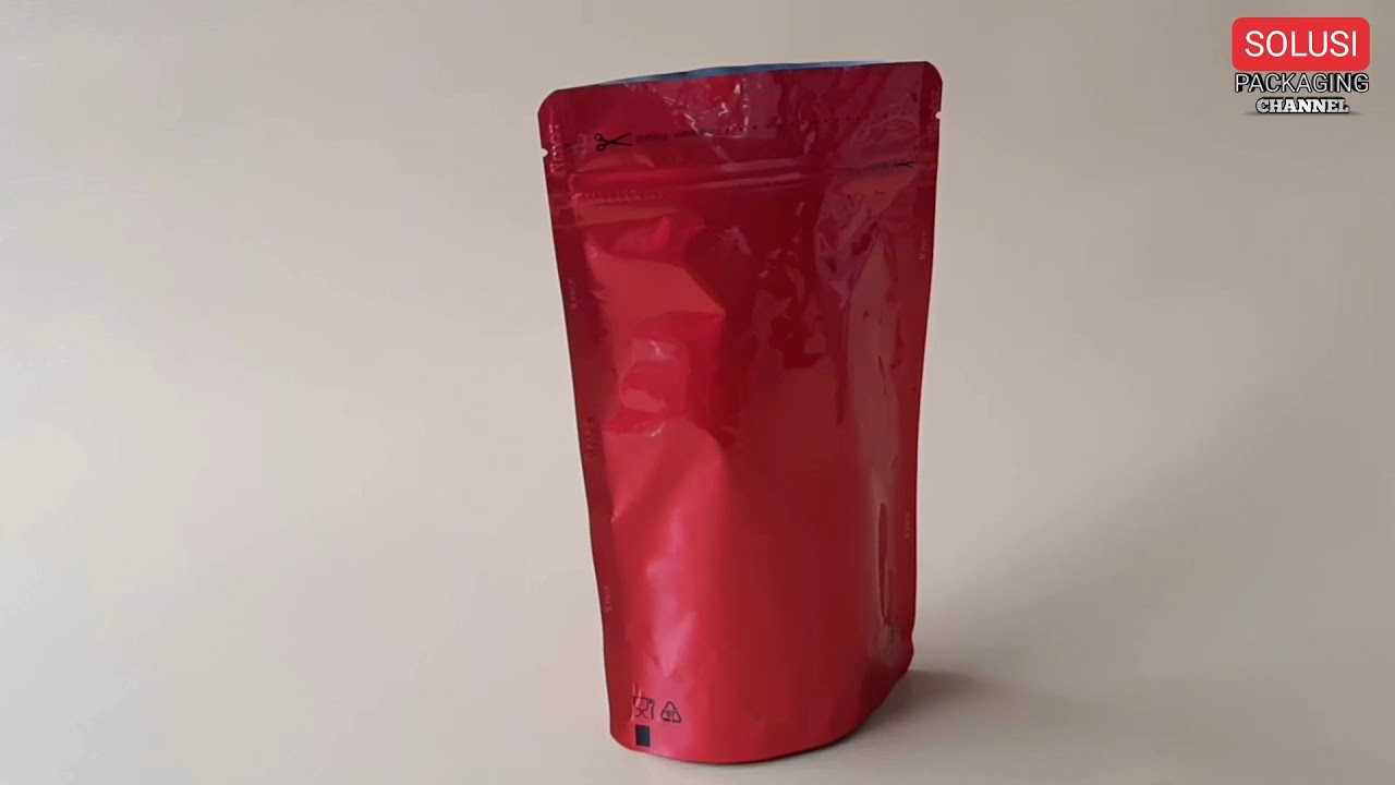 VIDEO 81 STANDING POUCH WARNA MERAH  13X20 CM STAND POUCH 