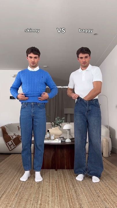 Skinny jeans or baggy jeans? 👖 Subscribe for #mensfashion #fashion