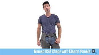 Nomad USA Leather Motorcycle Chaps w/ Elastic Panels - motorcyclehouse.com