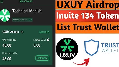 UXUY Alpha Airdrop | Inviting Person 5$ SignUp 1$ | New Trust Wallet Airdrop |134 UXUY Token Free