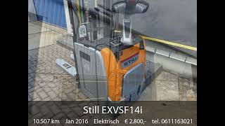 VS-22214 Elektrische stapelaar Still EXVSF14i 5.316mm Initiele lift VS-22214 Elektrische stapelaar Still EXVSF14i 5.316mm Initiele lift