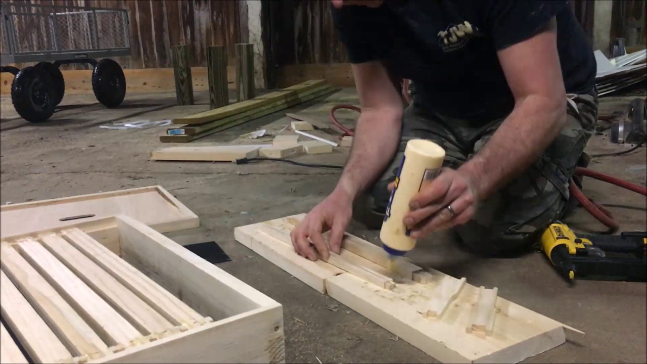 Bee Hive and Comb Assembly with Staple & Nail Gun Langstroth Quick and