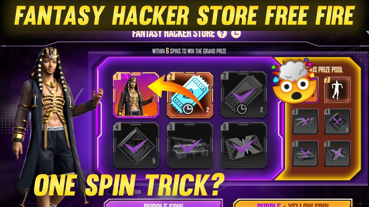 Fantasy Hacker Store Free Fire |New Hacker Store Free Fire|Golden Sunrise Bundle Free Fire New Event
