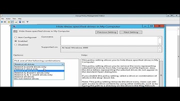 How To Hide Disk Partitions Using Group Policy