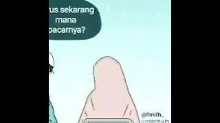 kartun muslimah : ana uhibbuka Fillah 😊