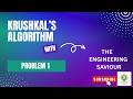 Kruskal's Algorithm | Minimum Spanning Tree (MST) part 2 | Solved Example #1million #basic #coding