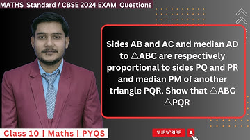 Sides AB and AC and median AD to △ABC are respectively proportional to sides PQ and PR and median PM