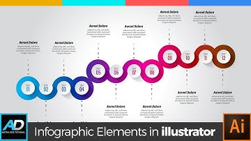 Infographic Elements Design template 017 | Infographic Illustrator Adobe Illustrator Tutorial