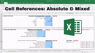 Absolute & Mixed Cell References Excel Formula Writing Fundamentals